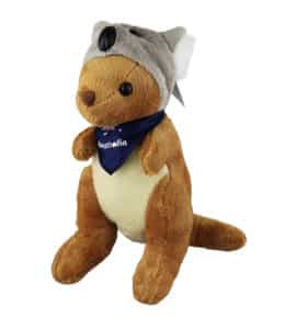 Kangaroo In Koala Hat Plush Toy