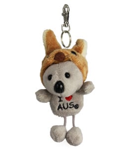 Koala in Kangaroo Hat Plush Keyring