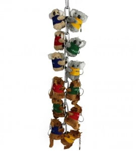 Cling Koala & Kangaroo Keyrings 12 Pack