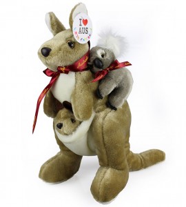 Kangaroo Carrying Koala Plush Toy 36cm