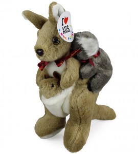 Kangaroo carrying Koala Plush Toy 25cm