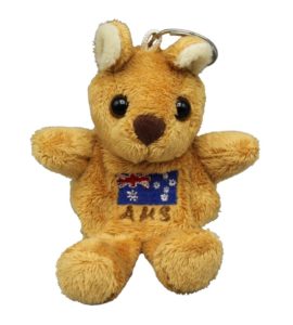 Kangaroo Backpack Plush Keyring