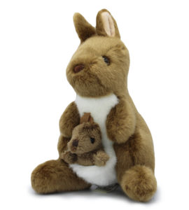 Australian Made Kangaroo with Joey Plush Toy 22cm