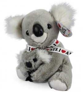 Ribbon Koala and Baby Plush Toy 21cm