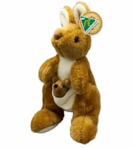 Australian Made Kangaroo with Joey Plush Toy 25cm