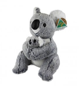 Australian Made Koala with Baby Plush Toy 23cm