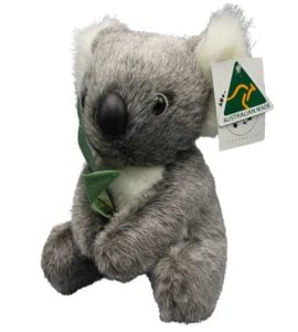 Australian Made Koala with Eucalyptus Leaf Plush Toy 20cm