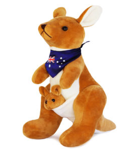 Kangaroo with Joey Plush Toy 34cm