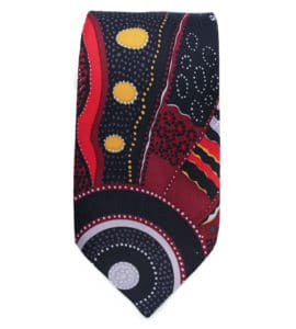 Australian Made Kangaroo Story Red Outstations Tie
