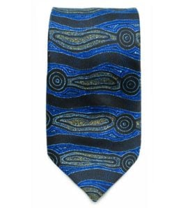 Australian Made Water Dreaming Blue Yijan Tie