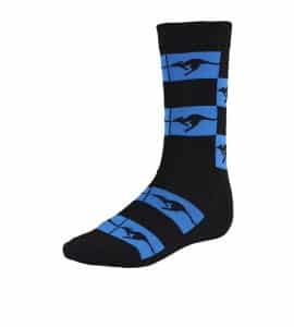 Australian Made Blue Kangaroo Square Socks