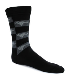 Australian Made Grey Kangaroo Square Socks