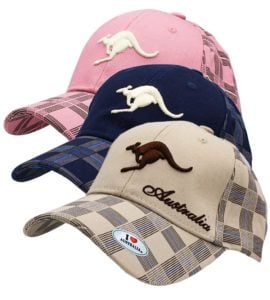 Checkered Australia Kangaroo Cap