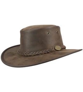 Barmah Foldaway Bronco Leather Hat