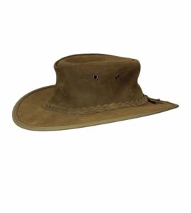Kangaroo Foldaway Leather Hat