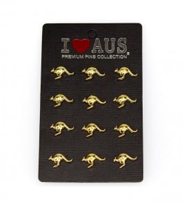 Gold Kangaroo Clasp Pins