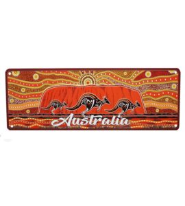 Uluru and Kangaroos License Plate