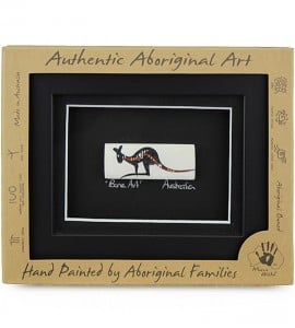Australian Made Aboriginal Framed Bone Art Oblong