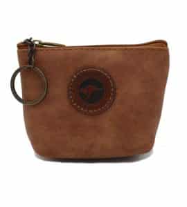 Suede Coin Bag Rectangle with Base