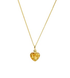 Gold & Glass Heart Shape Necklace