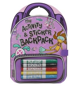 Purple Kids Activity Book Backpack