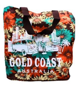 Gold Coast Flower Folding Shopping Bag