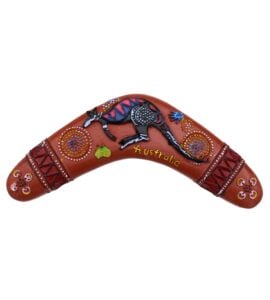 Red Boomerang Resin Magnet