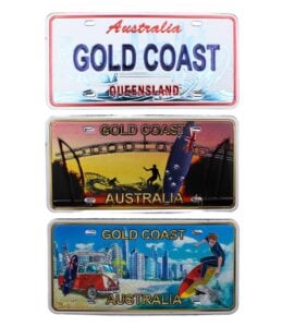 Gold Coast License Plate Foil Magnet Pack