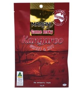 Australian Made Sweet and Hot Kangaroo Jerky 50g