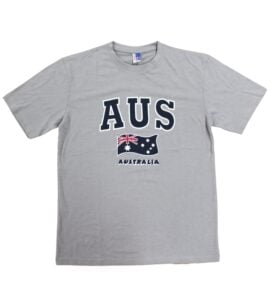 Grey Australian Flag Aus T-Shirt