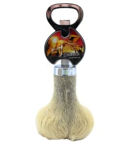 Australian Made Coloured Tag Scrotum Bottle Opener