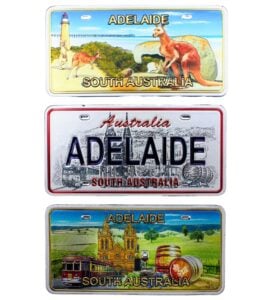 Adelaide License Plate Foil Magnet Pack