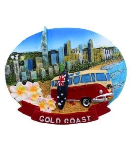Gold Coast Kombi Van Resin Magnet