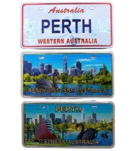 Perth License Plate Foil Magnet Pack
