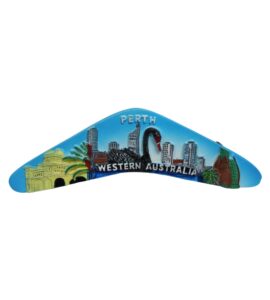 Perth Boomerang Resin Magnet