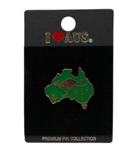 Australia Map Kangaroo Pin