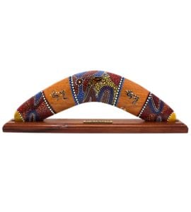 Wooden Boxed Dot Boomerang