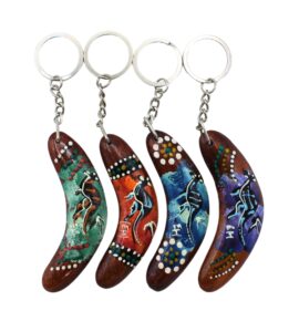 Wooden Boomerang Keyring