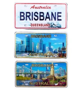 Brisbane License Plate Foil Magnet Pack