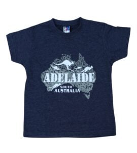 Navy Adelaide with 3 Roos Kids T-Shirt