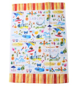 Gold Coast Down Under Tea Towel