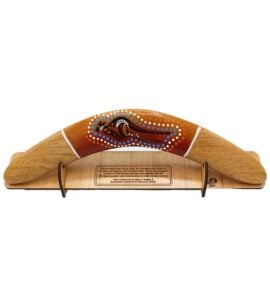 Australian Made Dot Art Boomerang With Stand