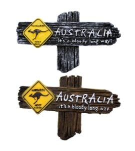 Bloody Long Way Sign Resin Magnet