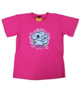 Hot Pink Koala and Baby Kids T-Shirt