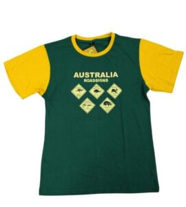 Green and Gold Roadsign Kids T-Shirt