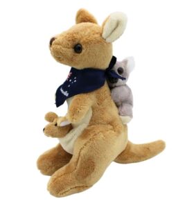 Kangaroo with Joey & Koala Plush Toy