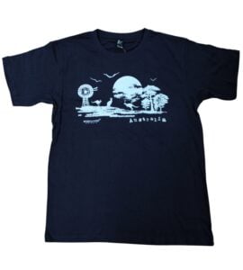 Navy Kangaroo in Outback T-Shirt