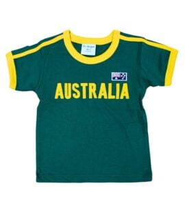 Green and Gold Applique Kids T-Shirt