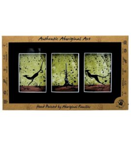 Australian Made Triple Aboriginal Landscape Framed Art