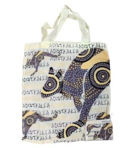 Dot Kangaroo Cream Folding Shopper Bag
